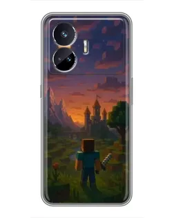 Чехол для Realme GT Neo 5 с картинкой «Стив у башни»