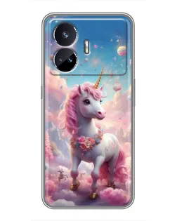 Чехол для Realme GT Neo 5 с картинкой «Единорог среди облаков»