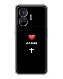 Чехол для Realme GT Neo 5 с картинкой «Сердце - Jesus»