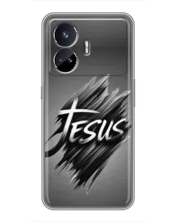 Чехол для Realme GT Neo 5 с картинкой «Надпись Jesus Graffiti»
