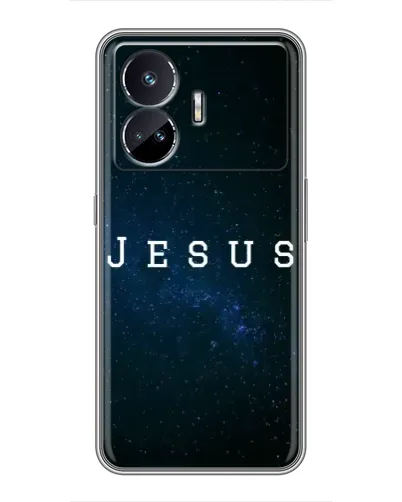 Чехол для Realme GT Neo 5 с картинкой «Звездное небо Jesus» Чехол для Realme GT Neo 5 с картинкой «Звездное небо Jesus»
