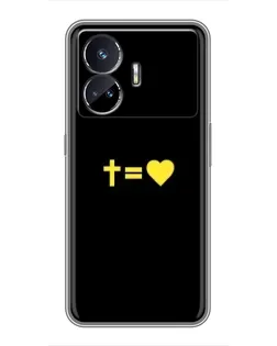 Чехол для Realme GT Neo 5 с картинкой «Сердце и Крест»