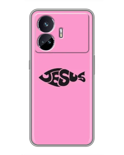 Чехол для Realme GT Neo 5 с картинкой «Розовый символ Jesus» Чехол для Realme GT Neo 5 с картинкой «Розовый символ Jesus»