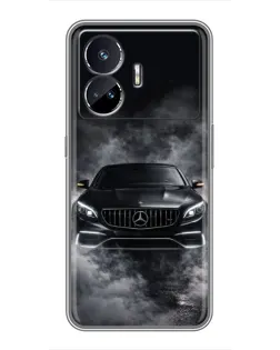 Чехол для Realme GT Neo 5 с картинкой «Mercedes в дыму»