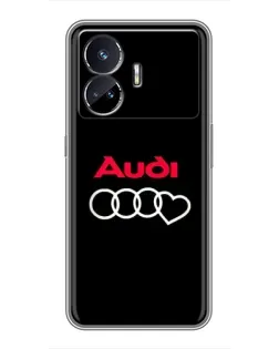 Чехол для Realme GT Neo 5 с картинкой «Логотип Audi Heart»