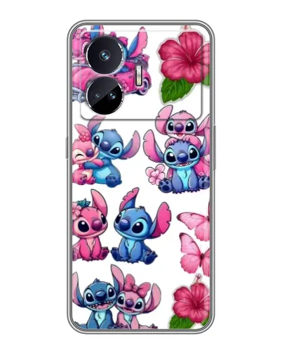 Чехол для Realme GT Neo 5 с картинкой «Стикеры Stitch и Angel»
