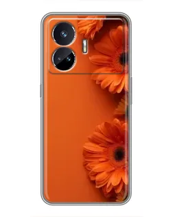 Чехол для Realme GT Neo 5 с картинкой «Оранжевые герберы»