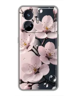 Чехол для Realme GT Neo 5 с картинкой «Нежная сакура и капли»