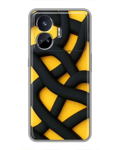 Чохол для Realme GT Neo 5 з картинкою «Чорне жовте переплетення» Чохол для Realme GT Neo 5 з картинкою «Чорне жовте переплетення»