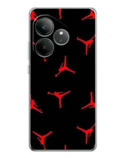Чехол для Realme GT Neo 6 с картинкой «Jordan Red Pattern»