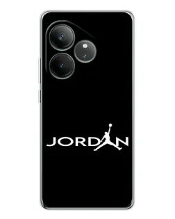 Чехол для Realme GT Neo 6 с картинкой «Jordan White Logo»