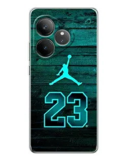 Чехол для Realme GT Neo 6 с картинкой «Jordan Cyan 23»