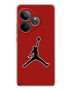 Чехол для Realme GT Neo 6 с картинкой «Jordan Red Back»