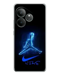 Чехол для Realme GT Neo 6 с картинкой «Jordan Neon Blue»
