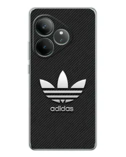 Чехол для Realme GT Neo 6 с картинкой «Adidas Карбоновая текстура»