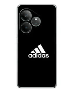 Чехол для Realme GT Neo 6 с картинкой «Черная классика Adidas»