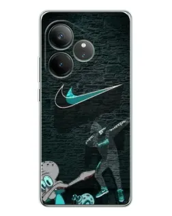 Чехол для Realme GT Neo 6 с картинкой «Спортивный арт Nike»