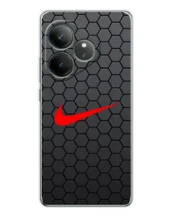 Чехол для Realme GT Neo 6 с картинкой «Nike — карбоновая сетка»