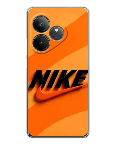 Чехол для Realme GT Neo 6 с картинкой «Оранжевый драйв Nike»