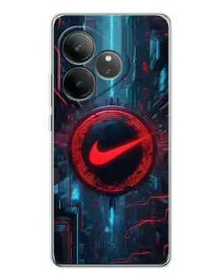 Чехол для Realme GT Neo 6 с картинкой «Техногенный стиль Nike»