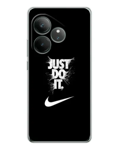 Чехол для Realme GT Neo 6 с картинкой «Текстовый принт Nike»