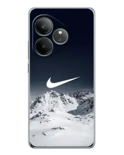 Чехол для Realme GT Neo 6 с картинкой «Nike — зимние горы»