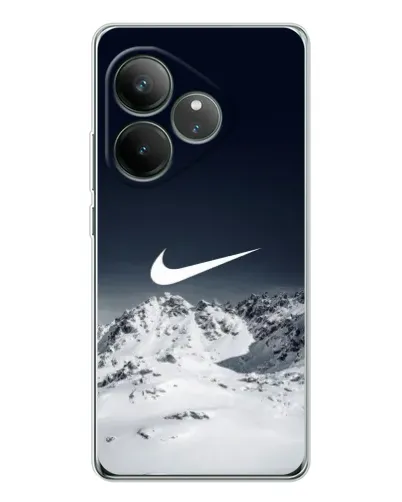 Чехол для Realme GT Neo 6 с картинкой «Nike — зимние горы»