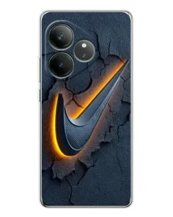 Чехол для Realme GT Neo 6 с картинкой «Объемный логотип Найк»