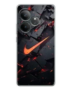 Чехол для Realme GT Neo 6 с картинкой «Nike — эффект разломов»
