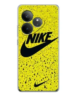 Чехол для Realme GT Neo 6 с картинкой «Желтый текстурный Nike»