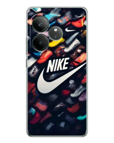 Чехол для Realme GT Neo 6 с картинкой «Коллекция кроссовок Nike»