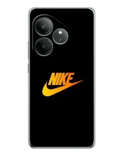Чехол для Realme GT Neo 6 с картинкой «Золотой логотип Nike»