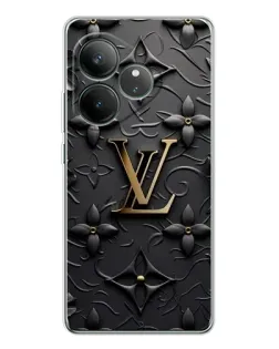 Чехол для Realme GT Neo 6 с картинкой «Кожаная текстура LV»