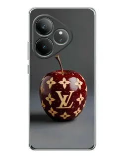 Чехол для Realme GT Neo 6 с картинкой «Красное яблоко LV»
