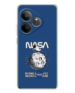 Чехол для Realme GT Neo 6 с картинкой «NASA — лунная миссия» Чехол для Realme GT Neo 6 с картинкой «NASA — лунная миссия»