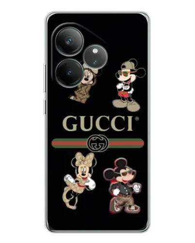 Чехол для Realme GT Neo 6 с картинкой «Gucci — герои Disney и монограмма» Чехол для Realme GT Neo 6 с картинкой «Gucci — герои Disney и монограмма»