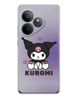 Чехол для Realme GT Neo 6 с картинкой «Kuromi — фиолетовый арт»