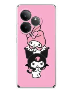 Чехол для Realme GT Neo 6 с картинкой «My Melody и Kuromi»