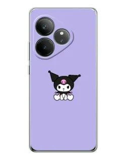 Чехол для Realme GT Neo 6 с картинкой «Kuromi — фиолетовый минимализм»