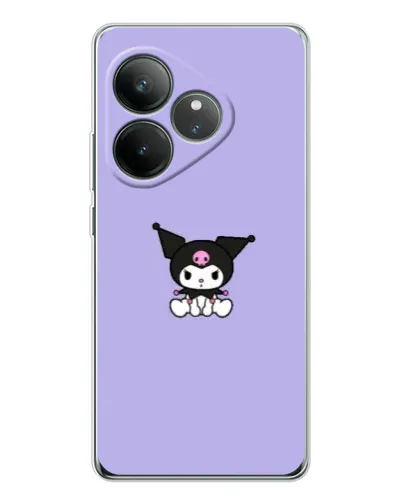 Чехол для Realme GT Neo 6 с картинкой «Kuromi — фиолетовый минимализм»