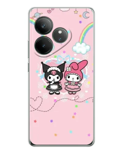 Чехол для Realme GT Neo 6 с картинкой «My Melody и Kuromi»