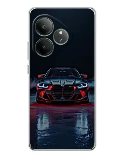 Чехол для Realme GT Neo 6 с картинкой «BMW на мокрой дороге»