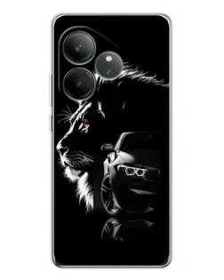 Чехол для Realme GT Neo 6 с картинкой «BMW и лев»