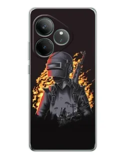 Чехол для Realme GT Neo 6 с картинкой «PUBG — огненный силуэт» Чехол для Realme GT Neo 6 с картинкой «PUBG — огненный силуэт»