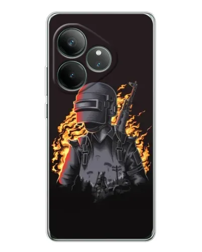 Чехол для Realme GT Neo 6 с картинкой «PUBG — огненный силуэт» Чехол для Realme GT Neo 6 с картинкой «PUBG — огненный силуэт»