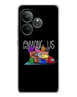 Чехол для Realme GT Neo 6 с картинкой «Логотип Among Us»