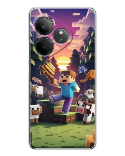 Чехол для Realme GT Neo 6 с картинкой «Стив на ферме» Чехол для Realme GT Neo 6 с картинкой «Стив на ферме»