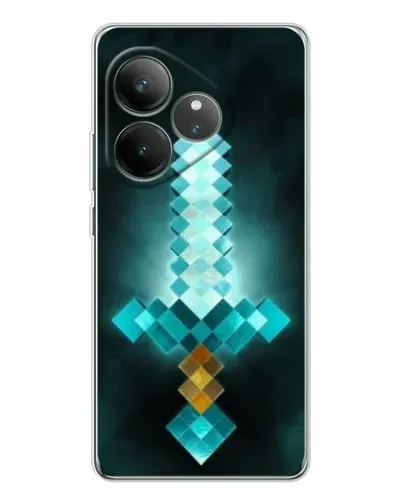 Чехол для Realme GT Neo 6 с картинкой «Алмазный меч неон» Чехол для Realme GT Neo 6 с картинкой «Алмазный меч неон»