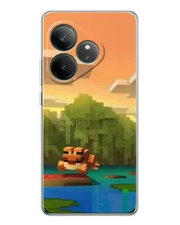 Чехол для Realme GT Neo 6 с картинкой «Майнкрафт закат солнца» Чехол для Realme GT Neo 6 с картинкой «Майнкрафт закат солнца»
