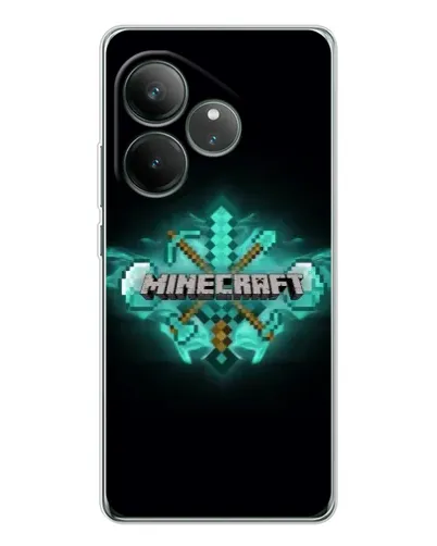 Чехол для Realme GT Neo 6 с картинкой «Minecraft Diamond лого» Чехол для Realme GT Neo 6 с картинкой «Minecraft Diamond лого»